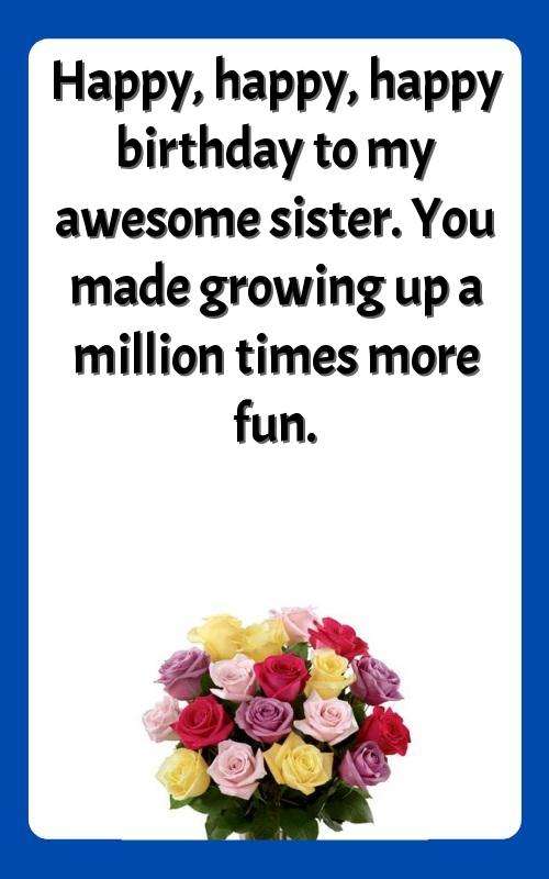 quotes for sister birthday funny